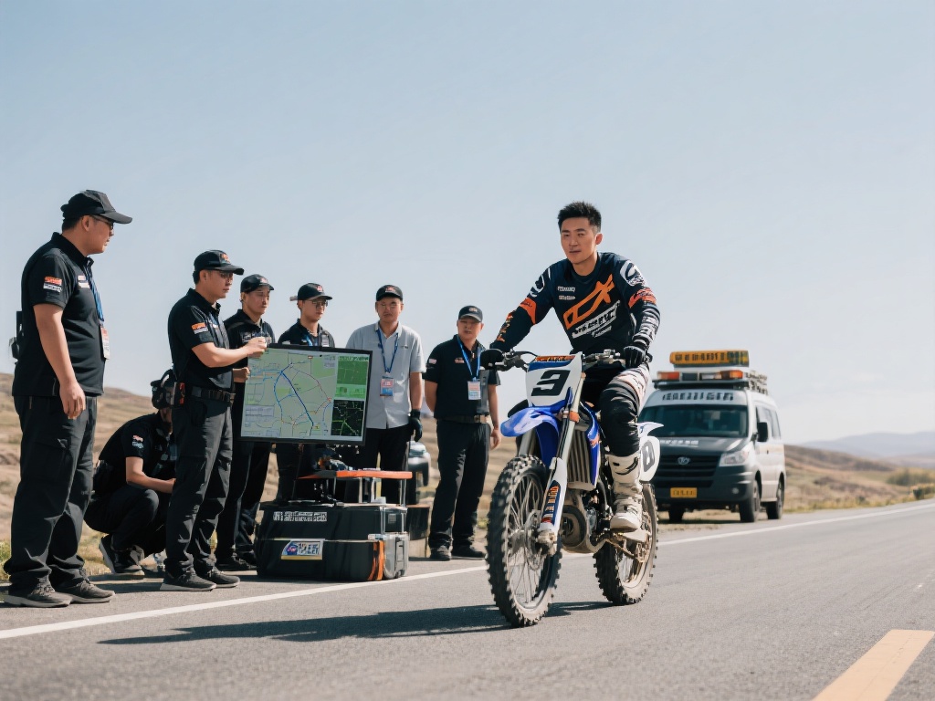 王雷400公里摩托骑行挑战:极限运动中的勇气与坚持 在此次挑战中,王雷并不是一个人在战斗。背后有一支强