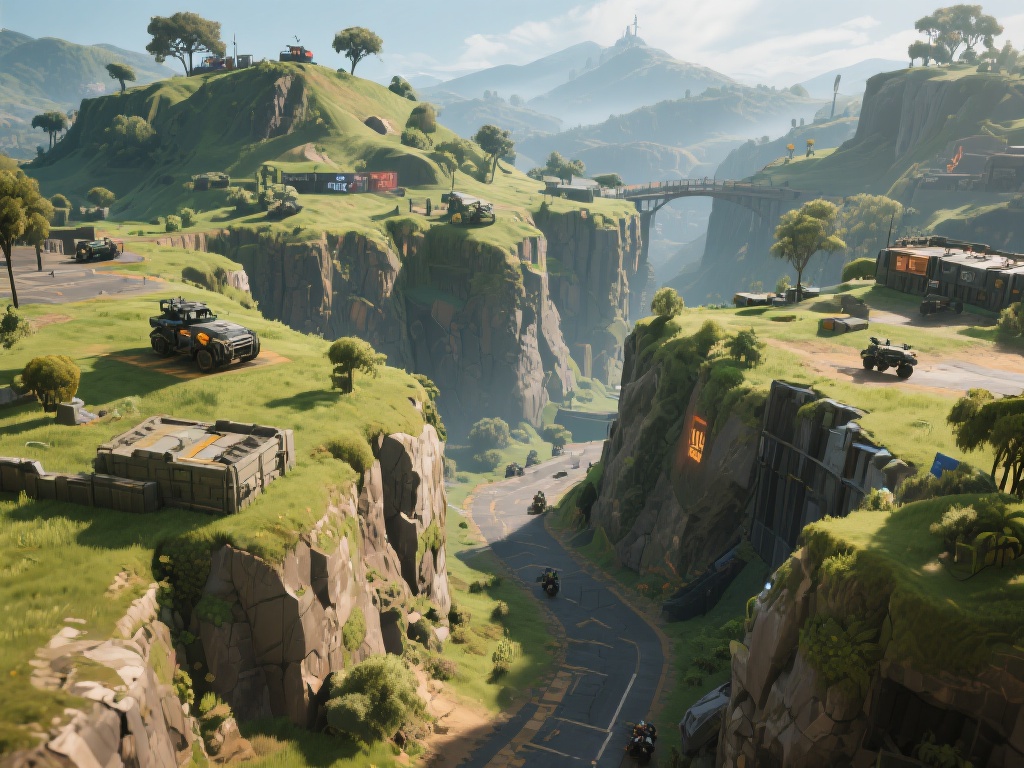 地形利用
雷竞技的地图场景多样化，许多单边位置可